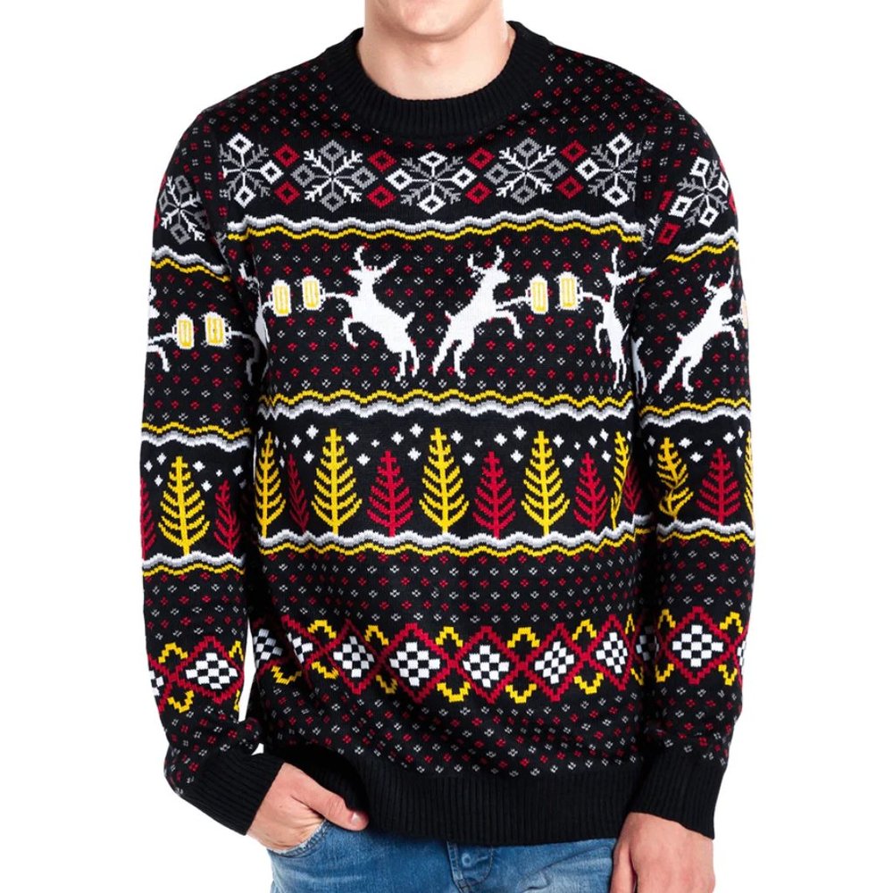 New Tipsy Elves Men Caribrew Ugly Christmas Sweater